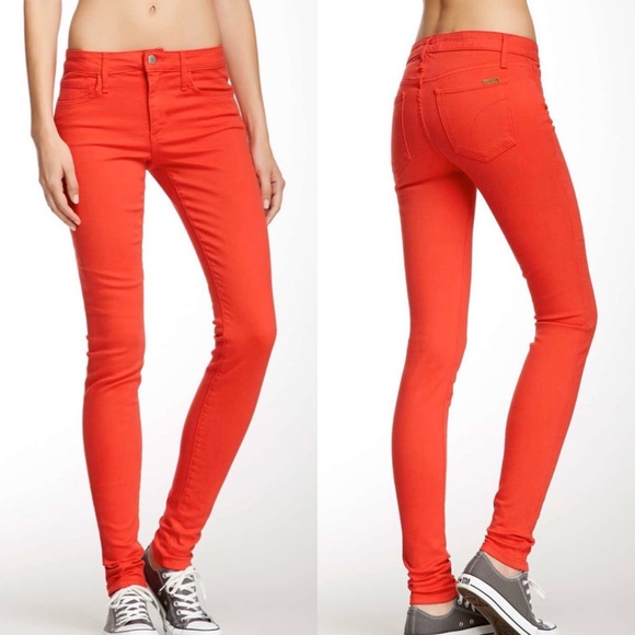 JOE’S JEANS | Bright Red Skinny Fit Ankle Jeans - Picture 2 of 8